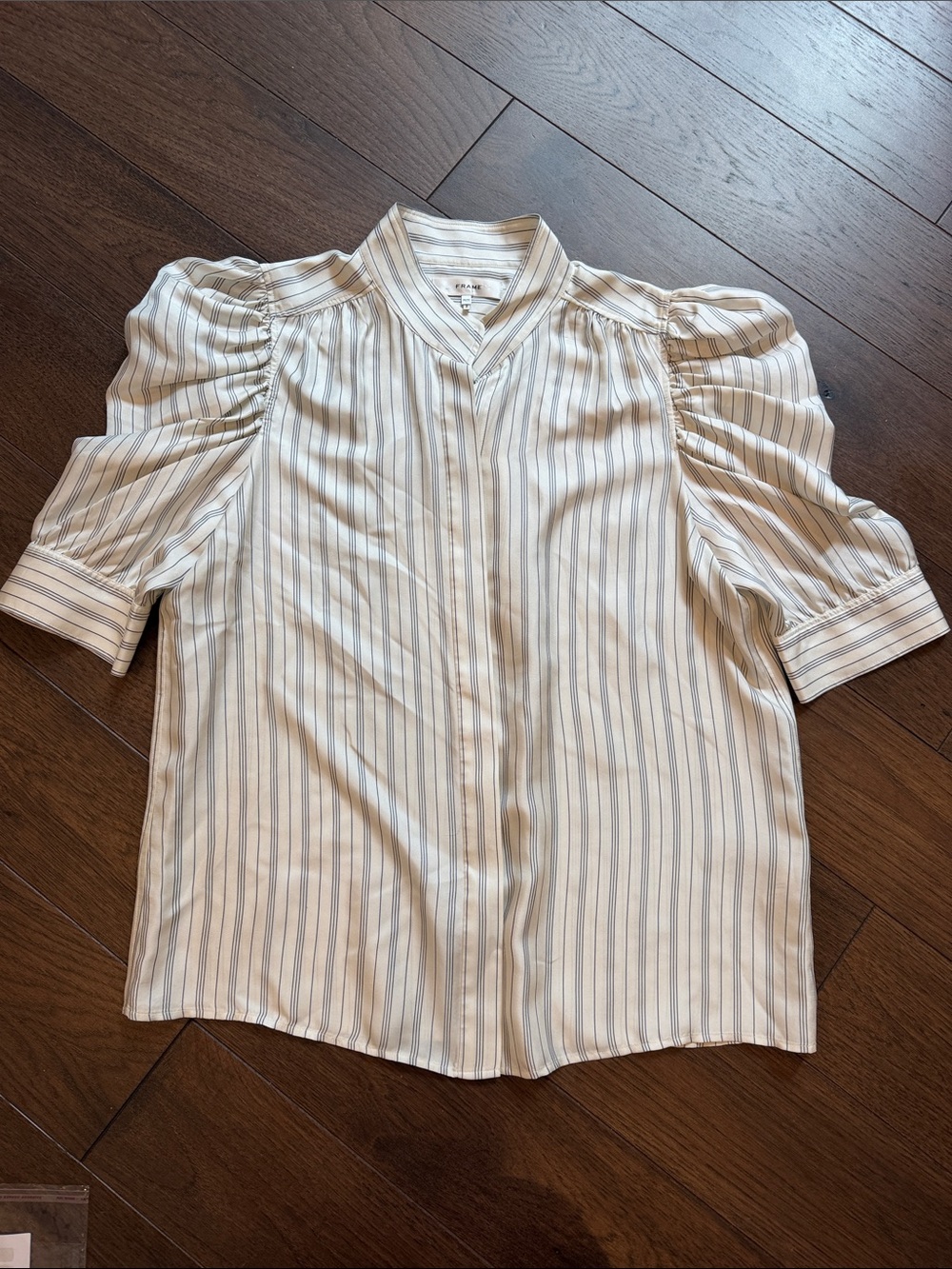 Frame Denim Womens Gillian Striped Silk Blouse Size Medium - C4-120